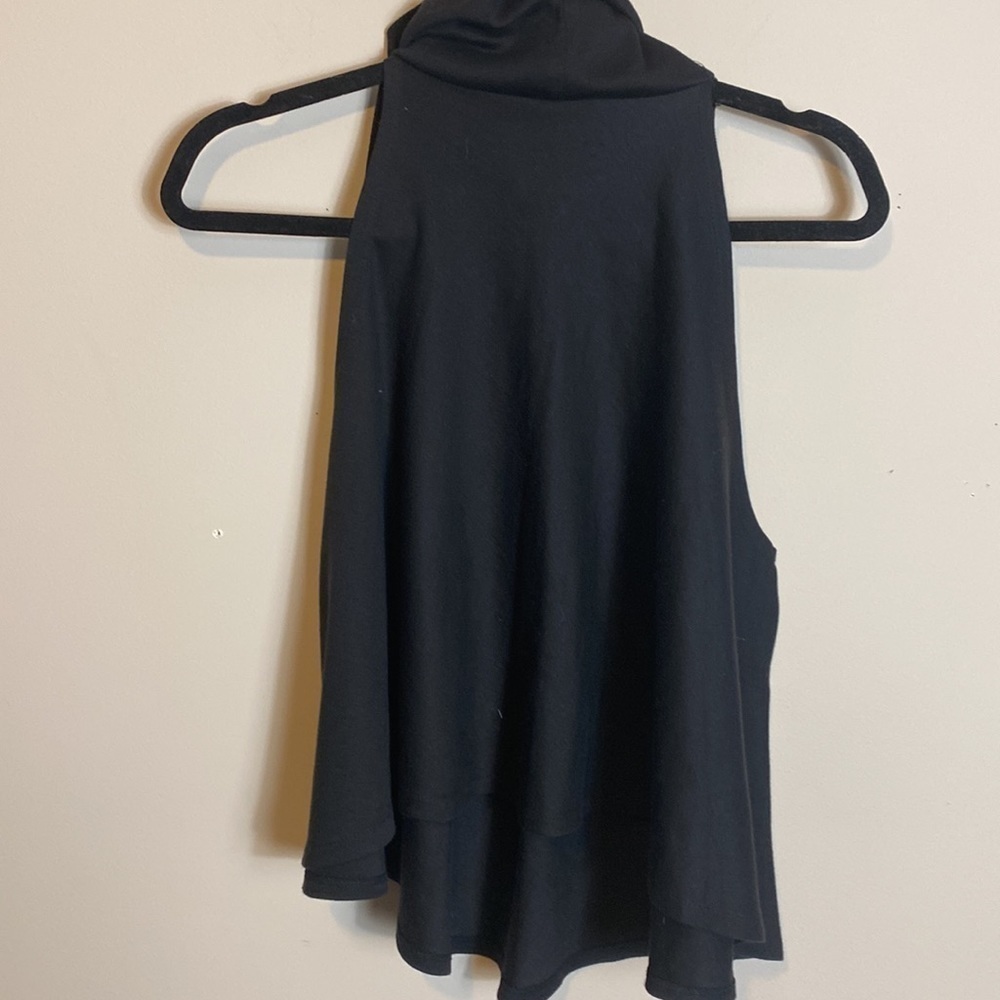 VTG Sandra Drennen black Turtleneck tank swing top size S/M - Picture 4 of 4